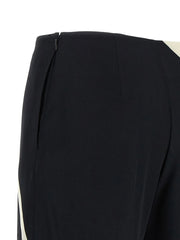 Alberta Ferretti Bicolor Viscose Casual Pants