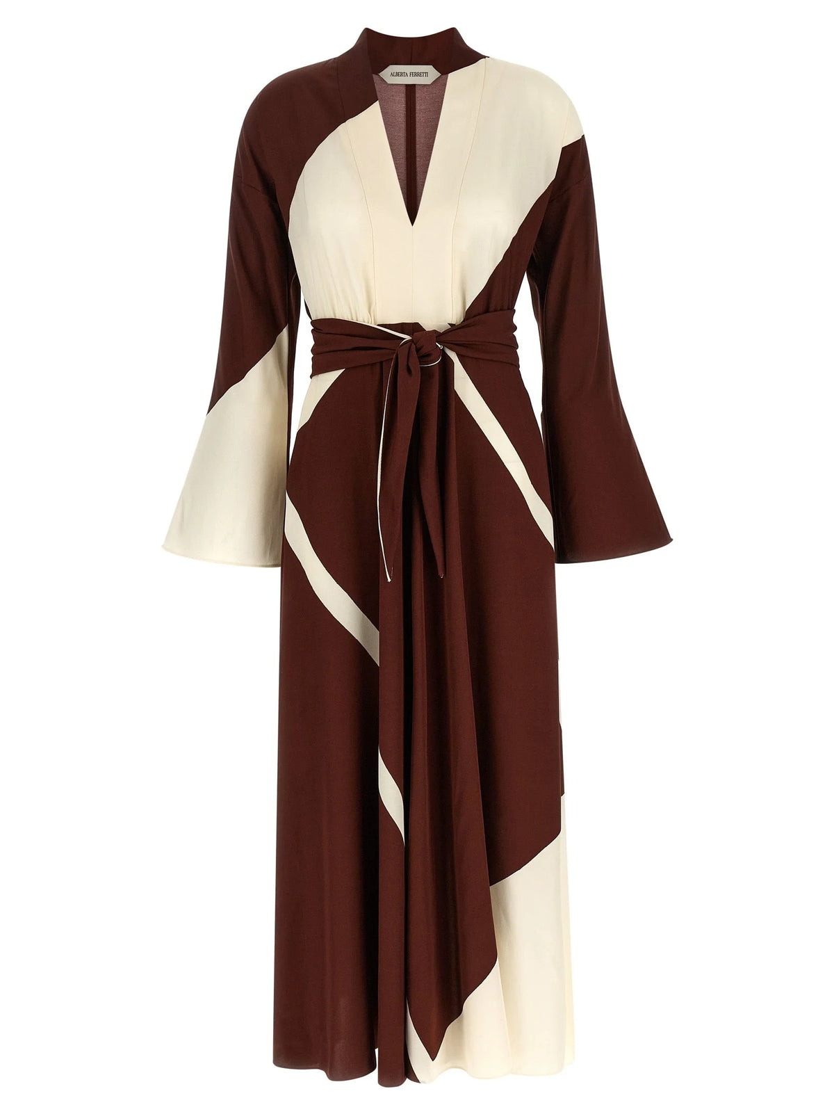 Alberta Ferretti Bordeaux Viscose Long Dress