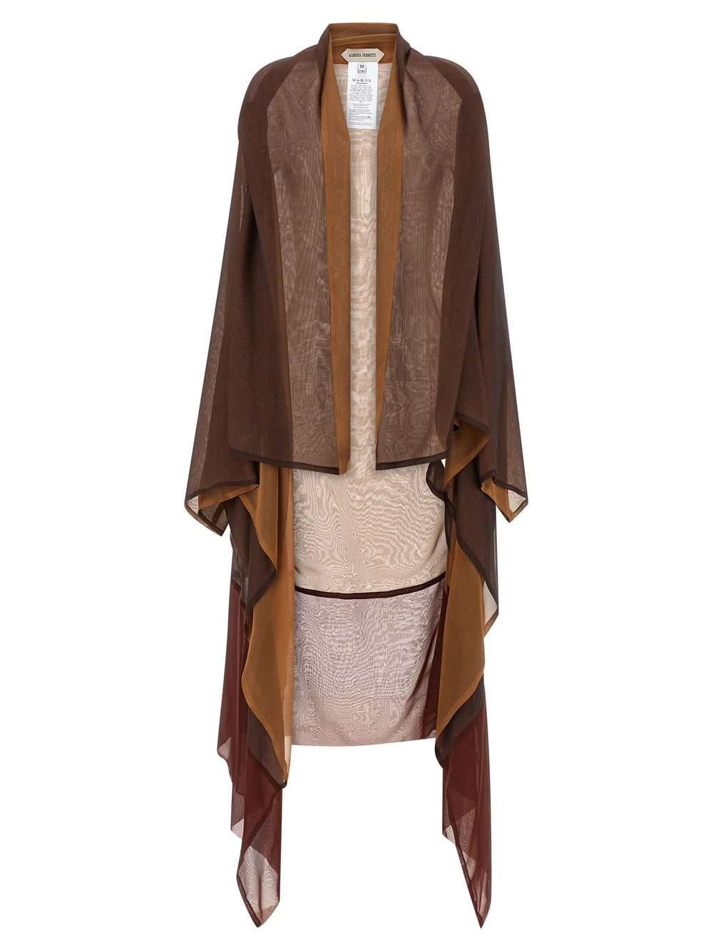 Alberta Ferretti Brown Silk Cardigan - M