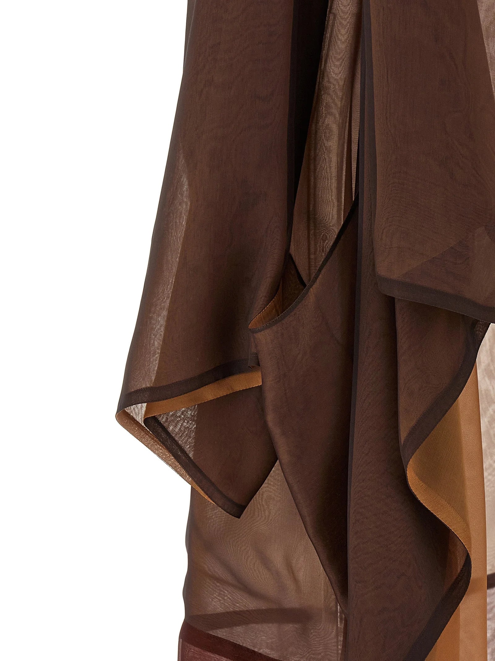 Alberta Ferretti Brown Silk Cardigan - M