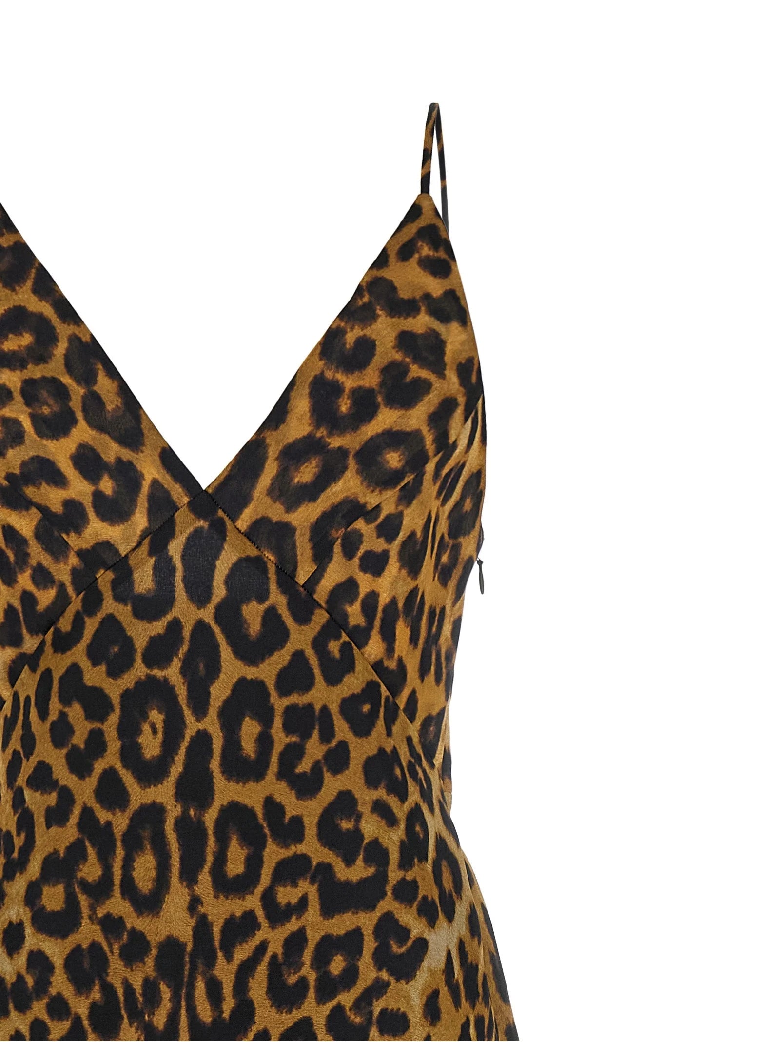 Alberta Ferretti Brown Silk Long Dress