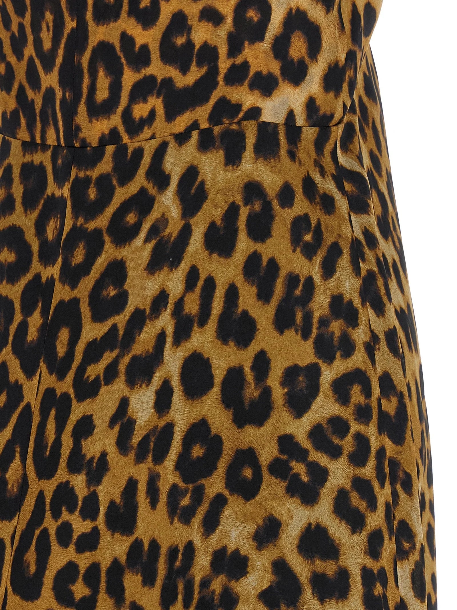 Alberta Ferretti Brown Silk Long Dress