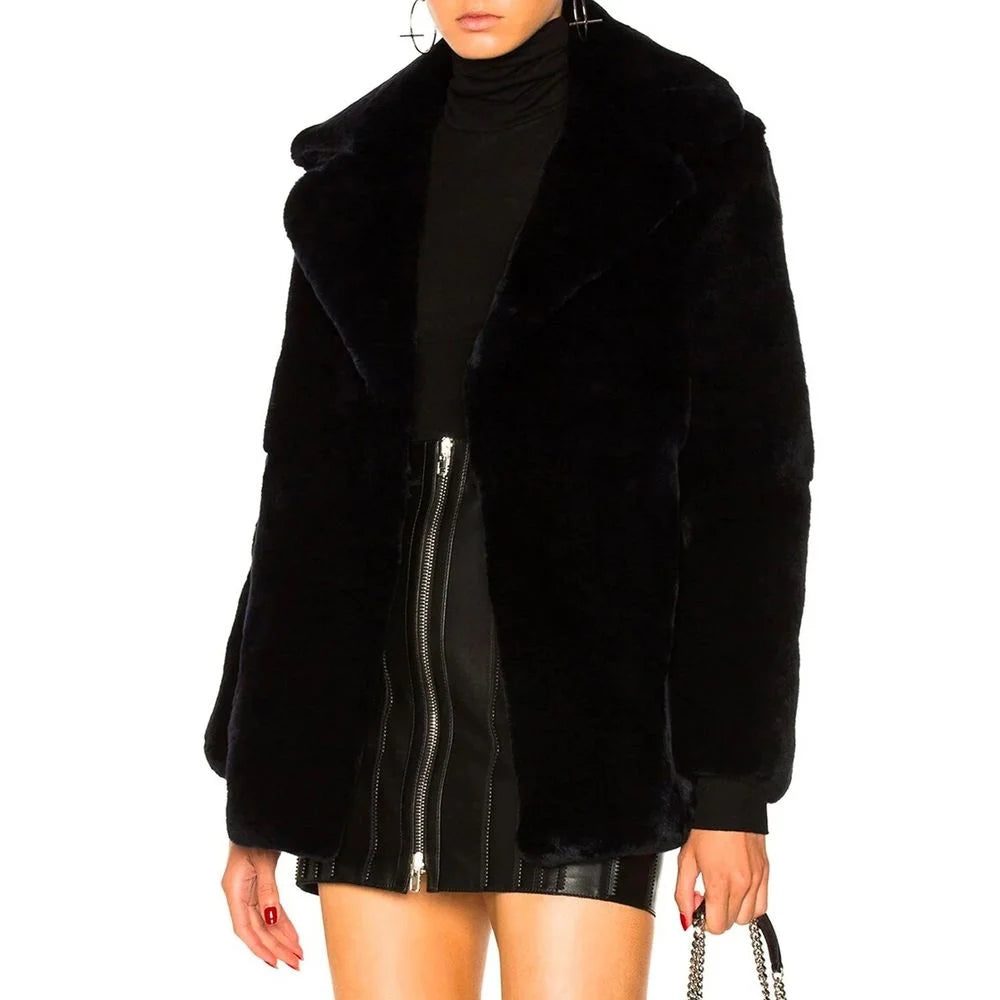 Alberta Ferretti Friday Rabbit Fur Jacket - Overcoats