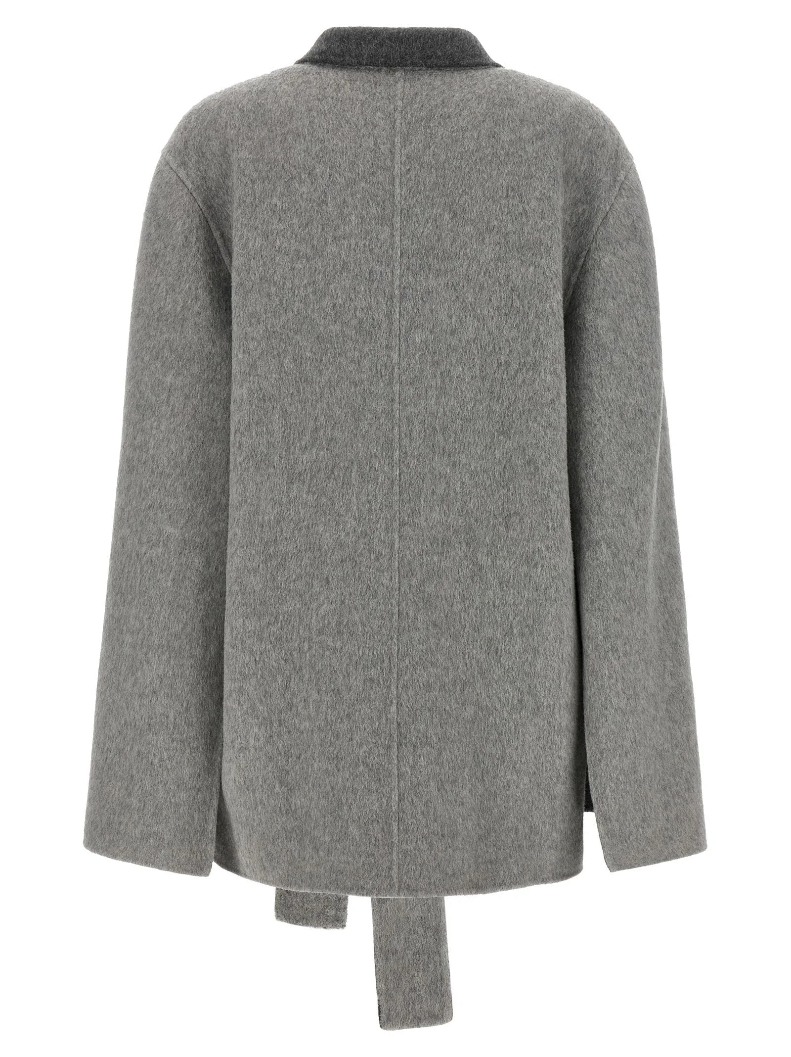 Alberta Ferretti Gray Wool Cardigan
