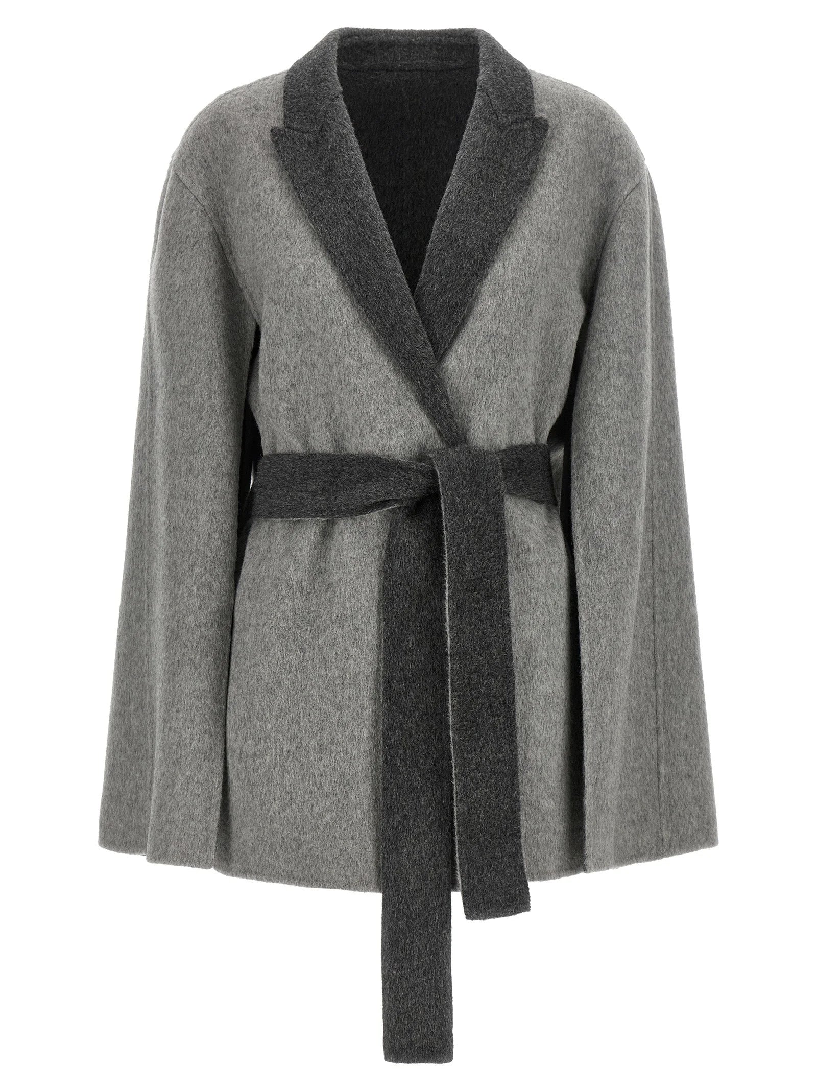 Alberta Ferretti Gray Wool Cardigan