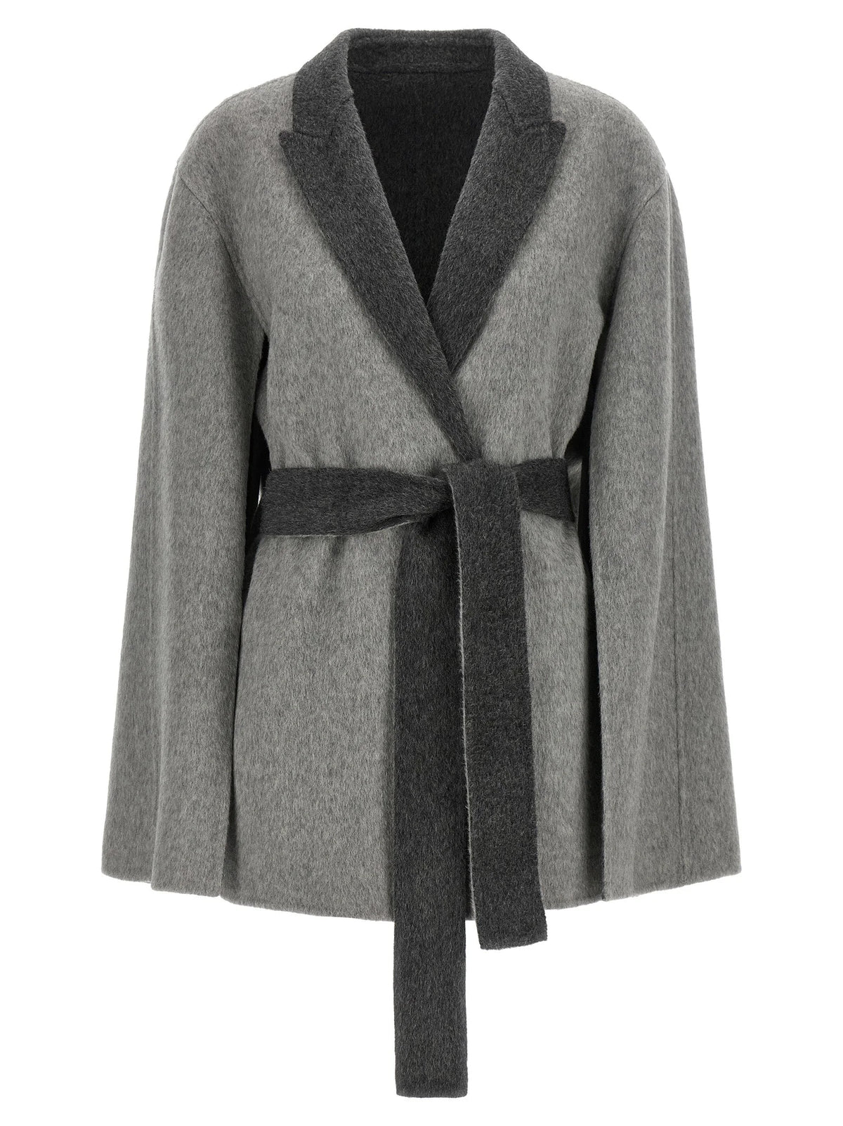 Alberta Ferretti Gray Wool Cardigan