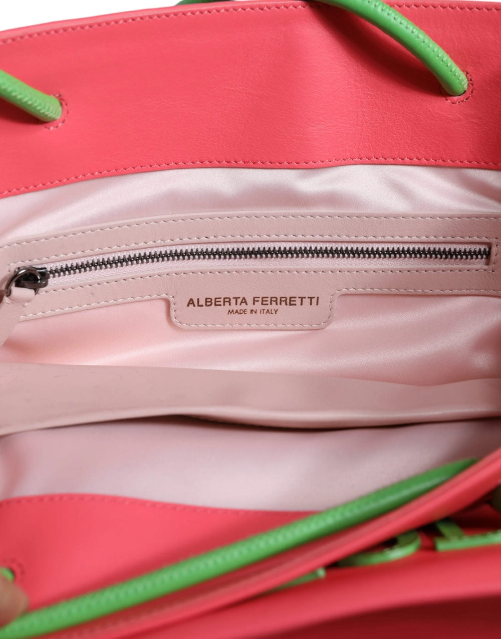 Alberta Ferretti Pink Leather Weekend Wednesday Shopping Tote Bag - Shopper Bags
