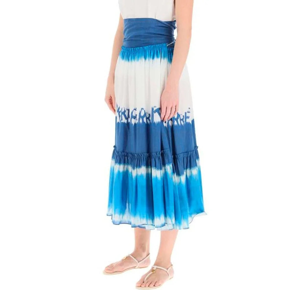Alberta Ferretti Tie Dye Midi Skirt - 44 - Skirts