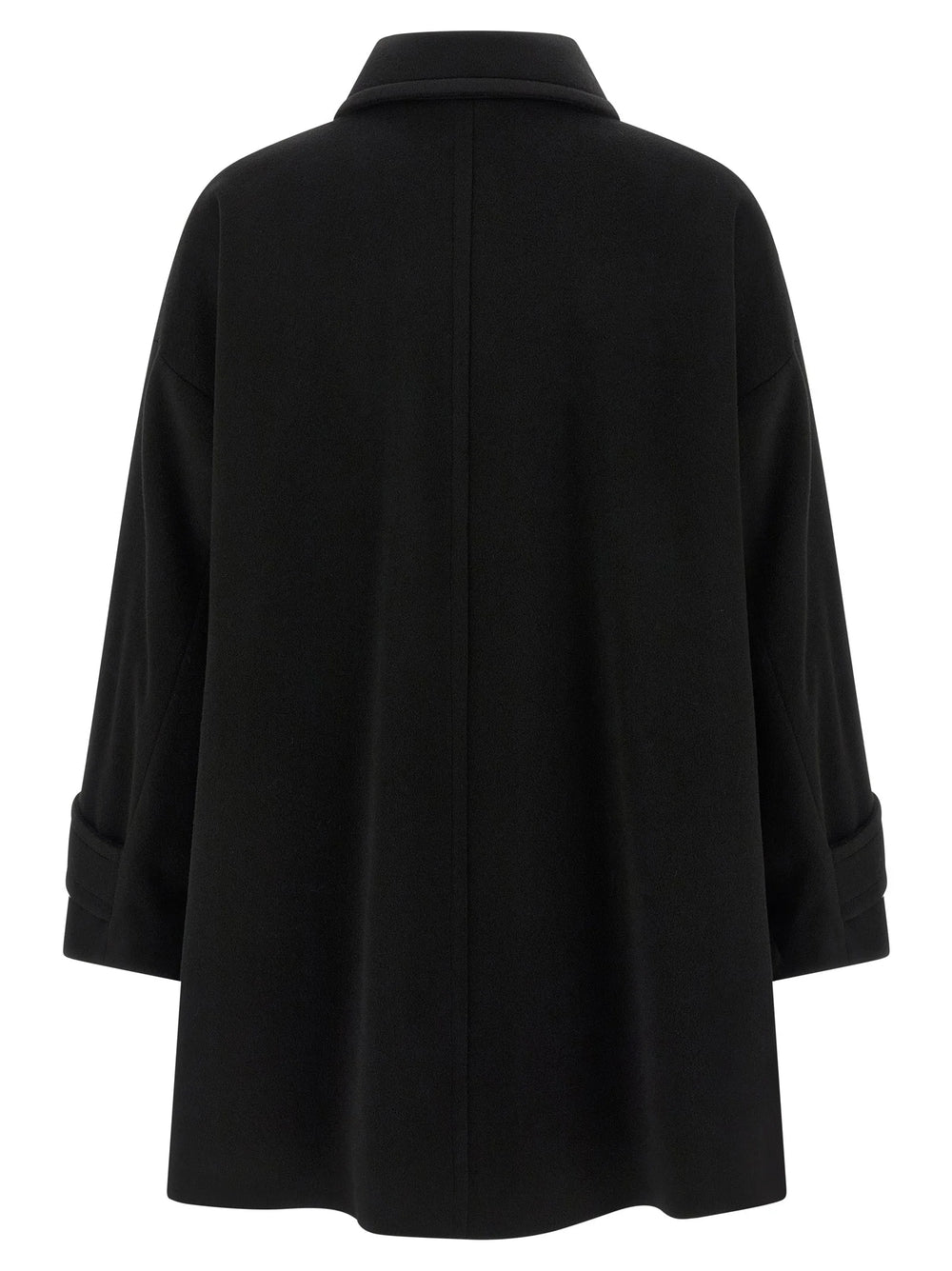 Alberto Biani Black Virgin Wool Coat - IT38