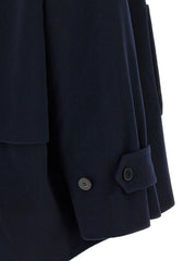 Alberto Biani Blue Virgin Wool Coat - IT38