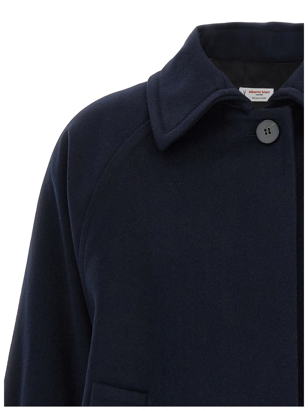 Alberto Biani Blue Virgin Wool Coat - IT38