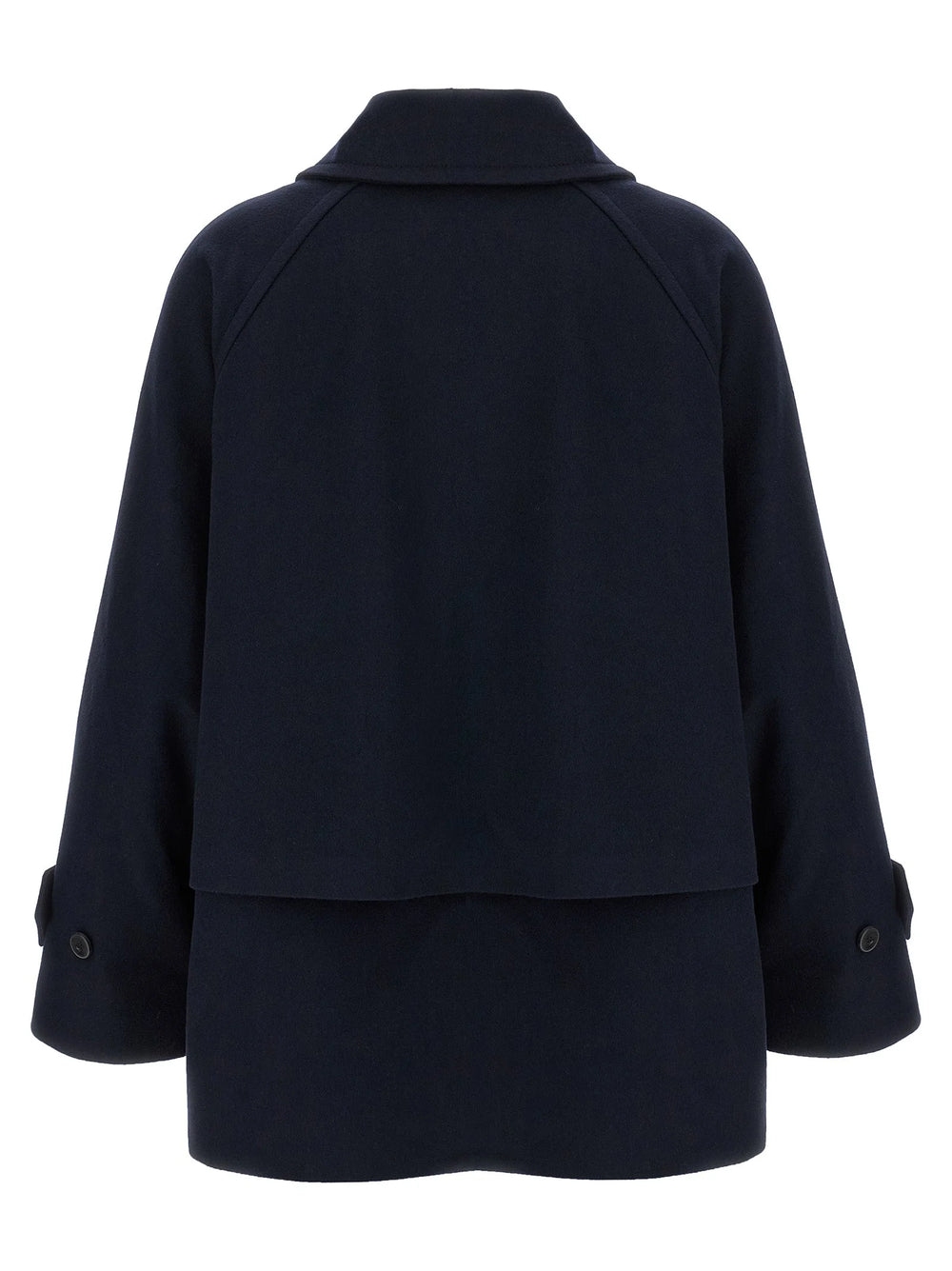 Alberto Biani Blue Virgin Wool Coat - IT38