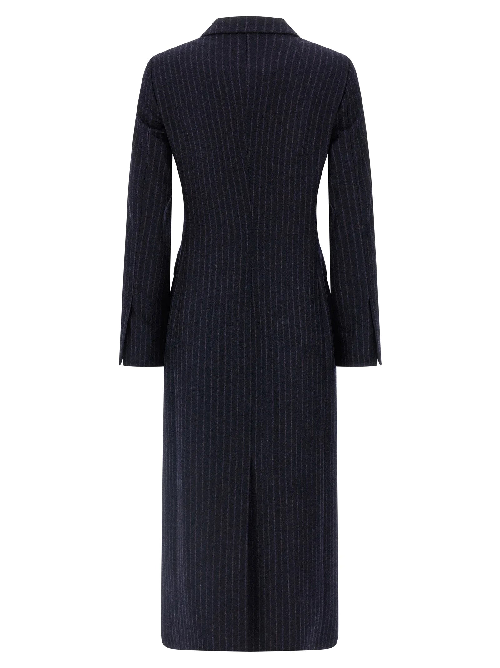 Alberto Biani Blue Virgin Wool Coat - IT42