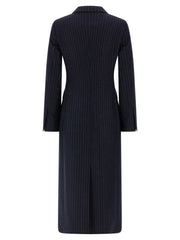 Alberto Biani Blue Virgin Wool Coat - IT42