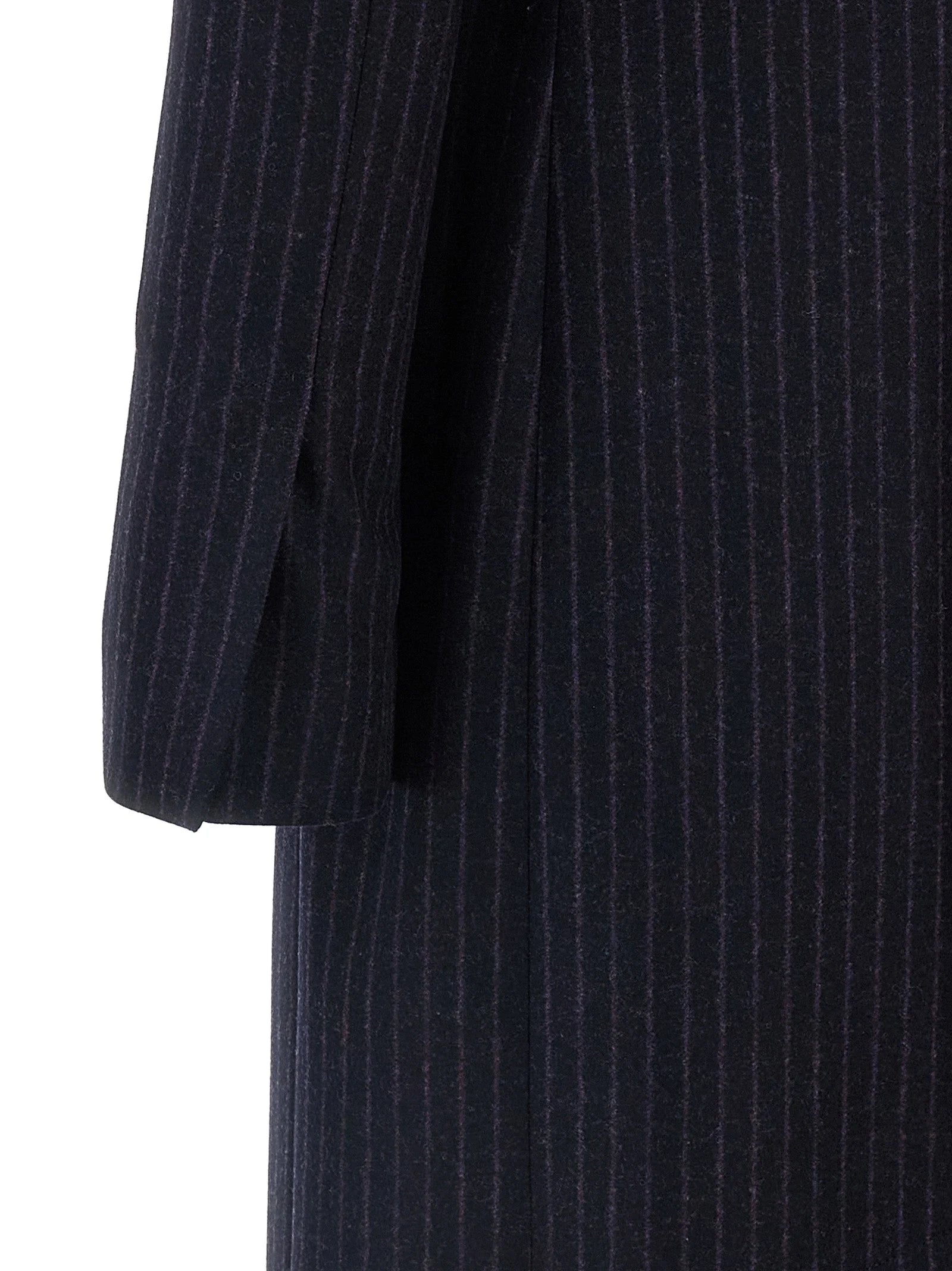 Alberto Biani Blue Virgin Wool Coat - IT42