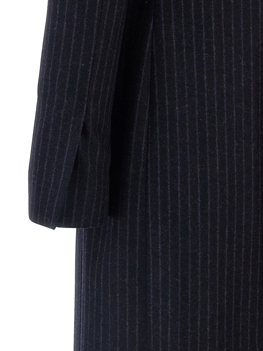 Alberto Biani Blue Virgin Wool Coat - IT42