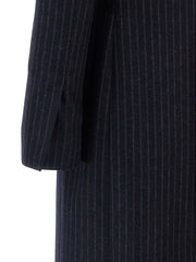 Alberto Biani Blue Virgin Wool Coat - IT42