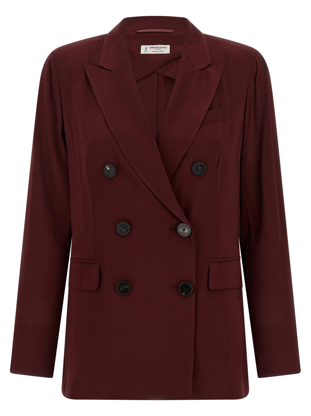 Alberto Biani Bordeaux Viscose Blazer