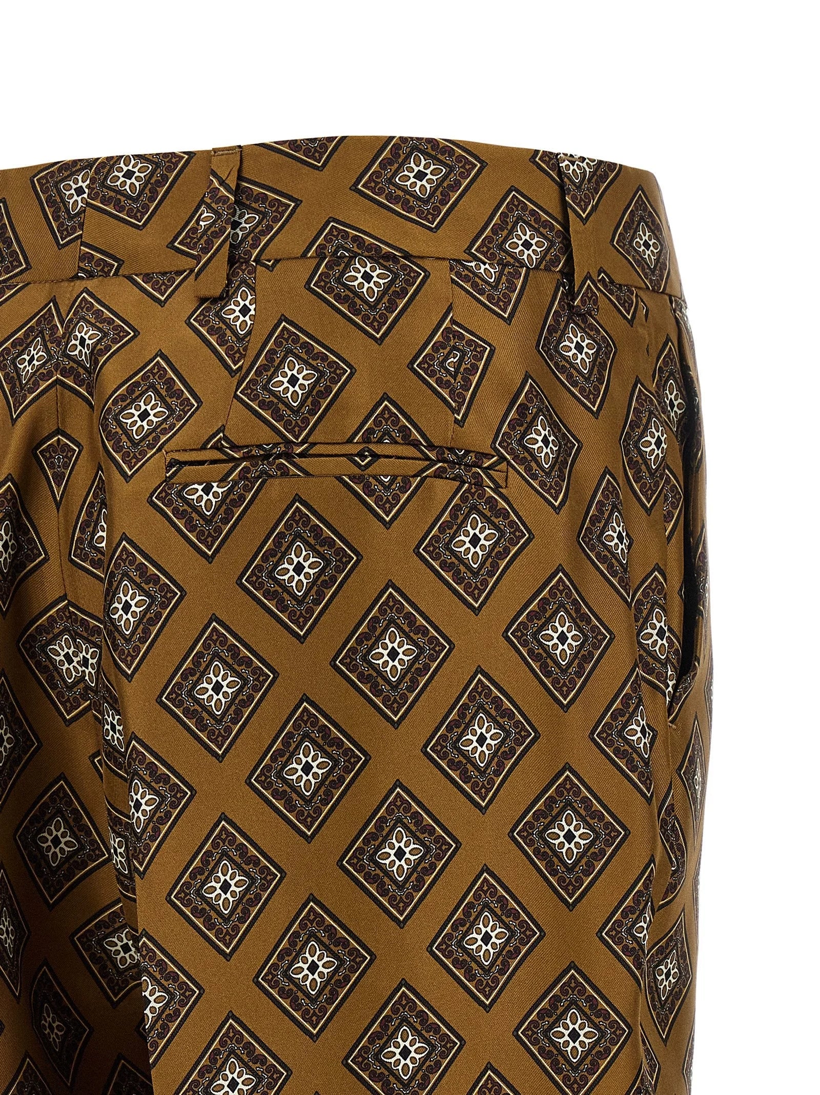 Alberto Biani Brown Silk Flared Pants - IT40
