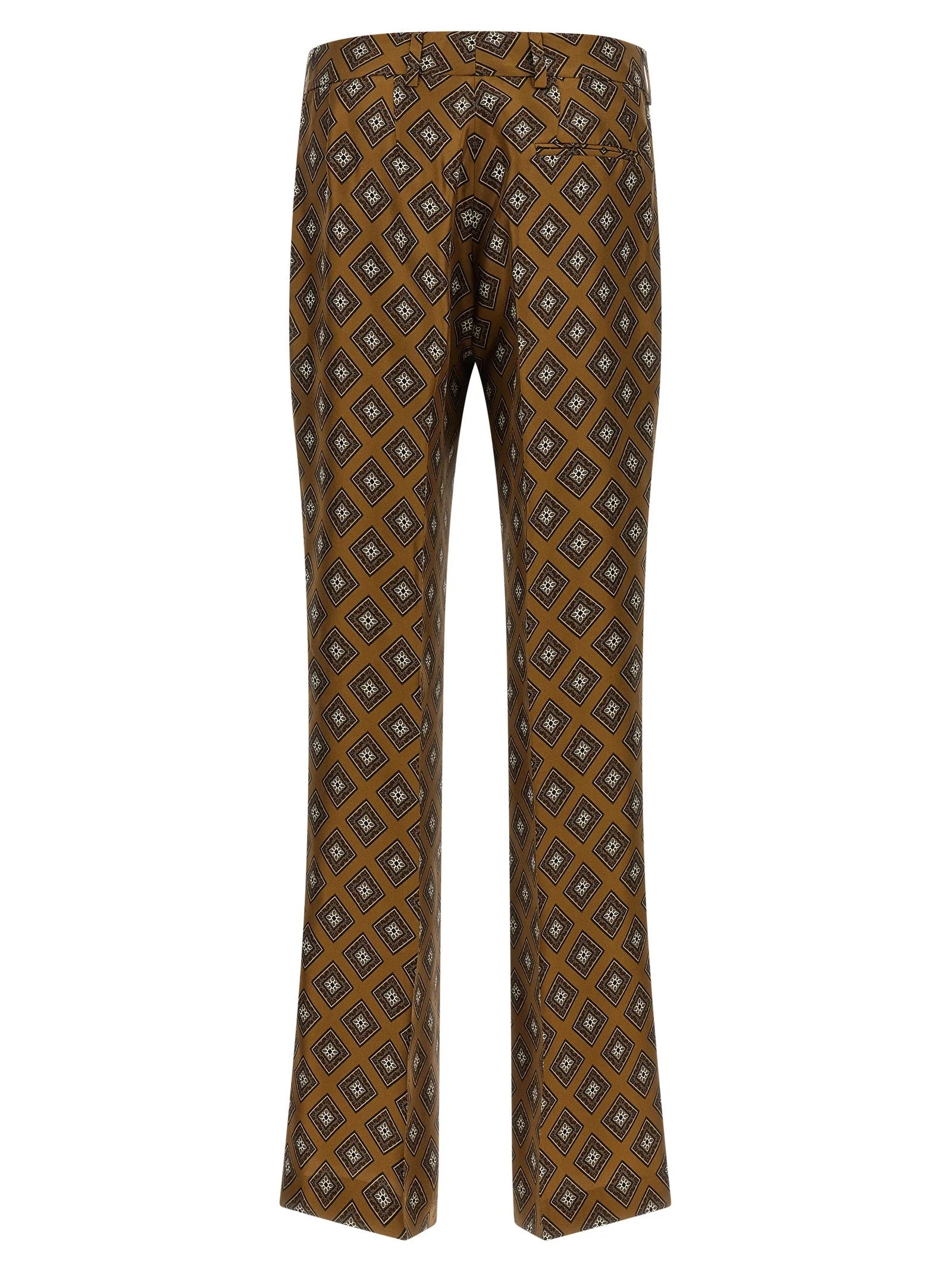 Alberto Biani Brown Silk Flared Pants - IT40