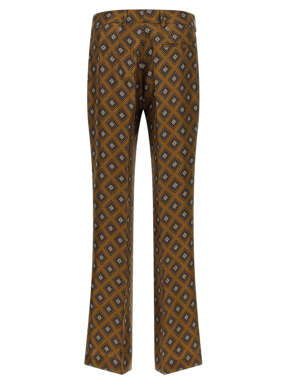 Alberto Biani Brown Silk Flared Pants - IT40