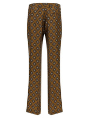 Alberto Biani Brown Silk Flared Pants - IT40