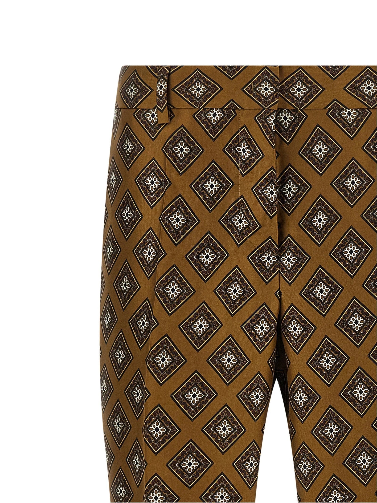 Alberto Biani Brown Silk Flared Pants - IT40