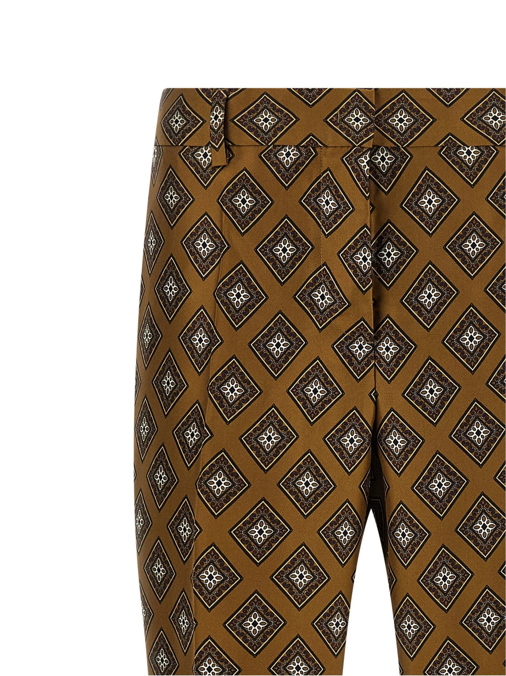 Alberto Biani Brown Silk Flared Pants - IT40