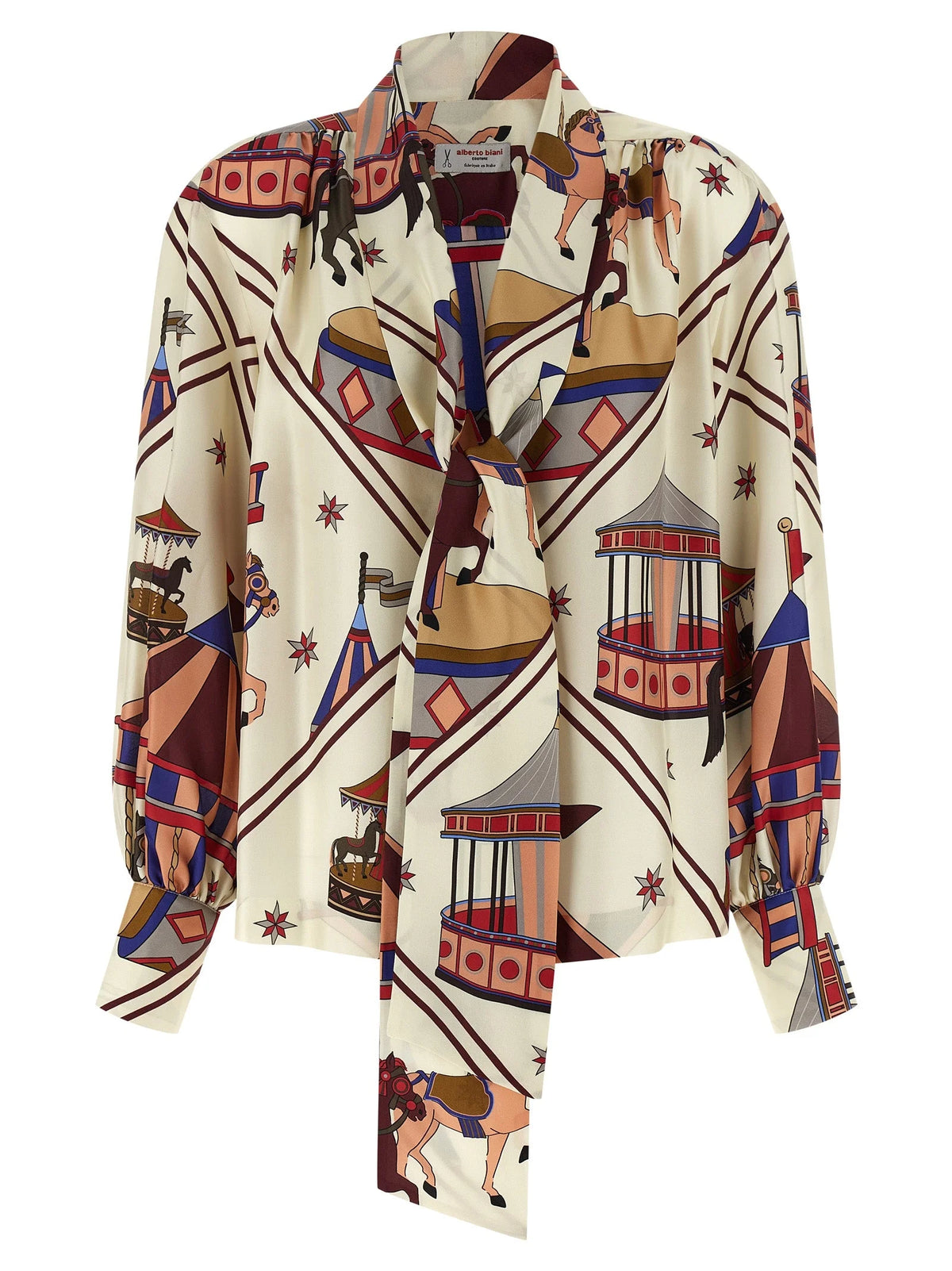 Alberto Biani Multicolor Silk Blouse - IT40