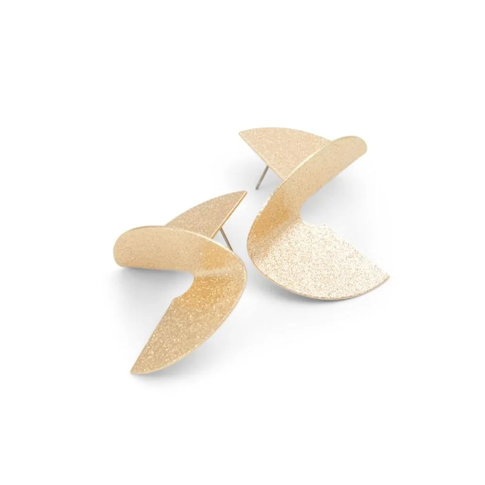 ALDO Gold Elastane Earrings - One Size