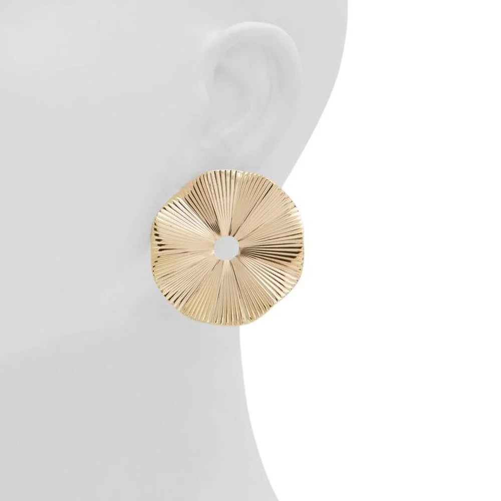 ALDO Gold Elastane Earrings - One Size