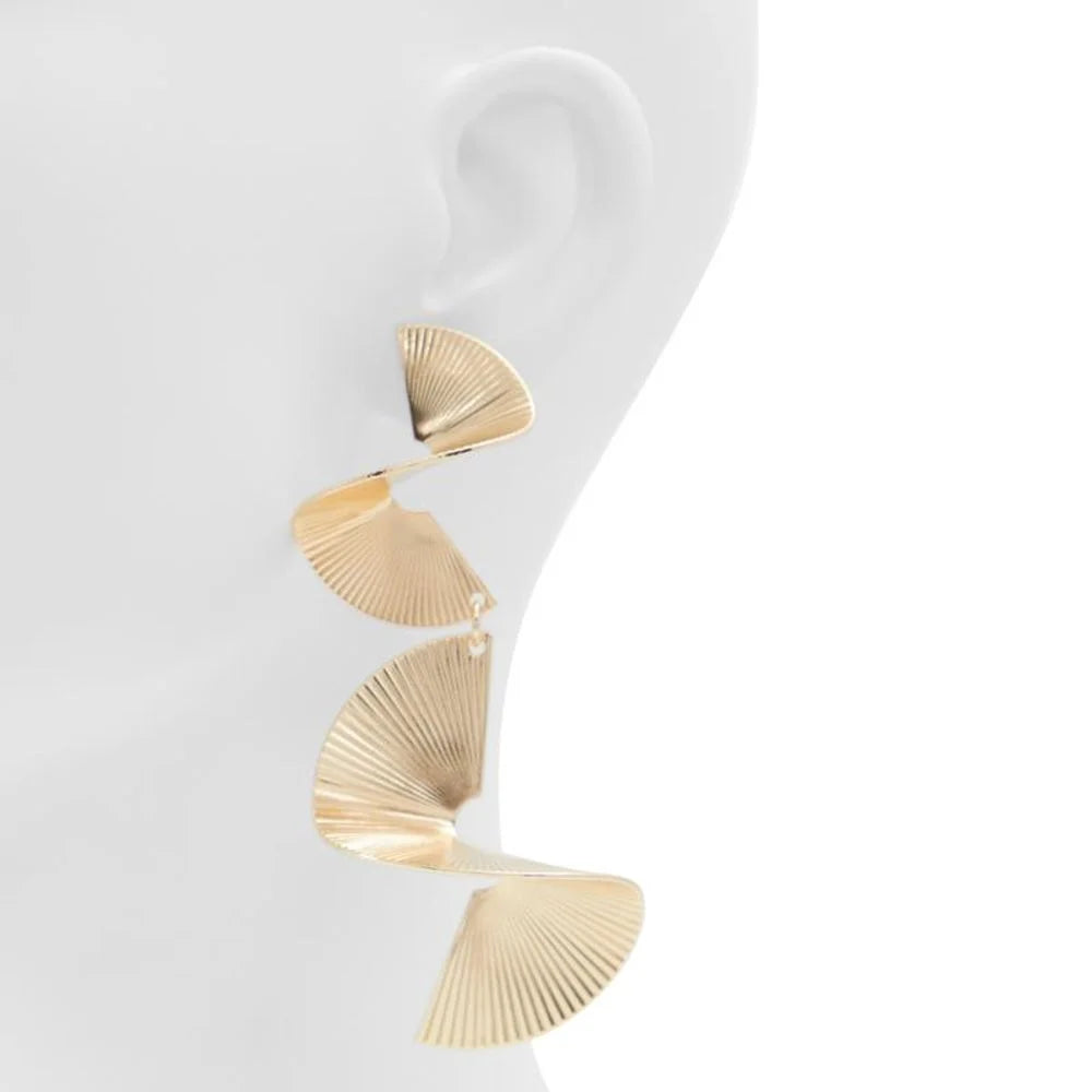 ALDO Gold Elastane Earrings - One Size