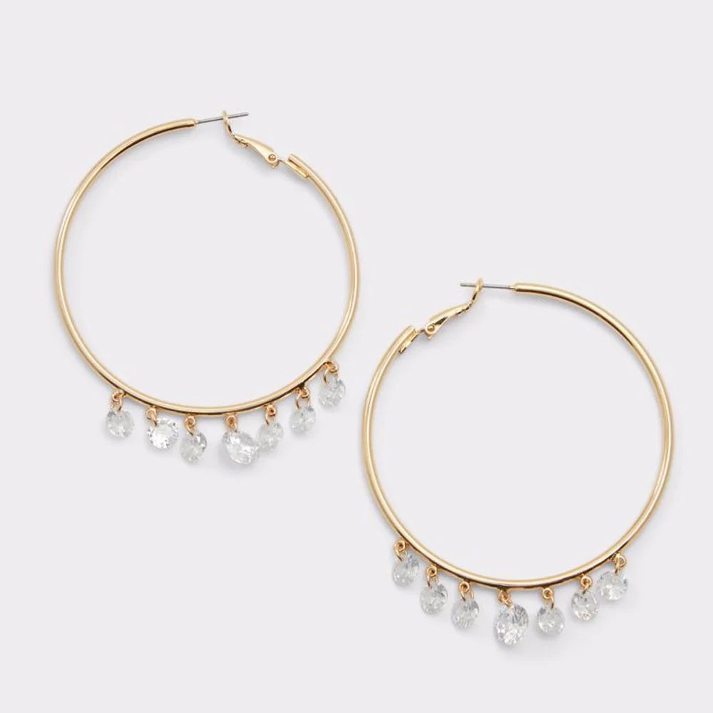 ALDO Gold Elastane Earrings - One Size