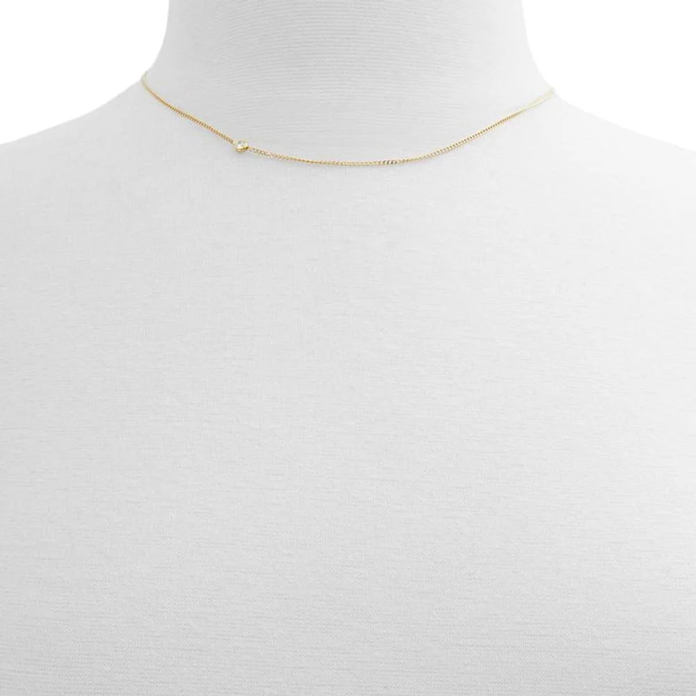 ALDO Gold Elastane Necklace - One Size
