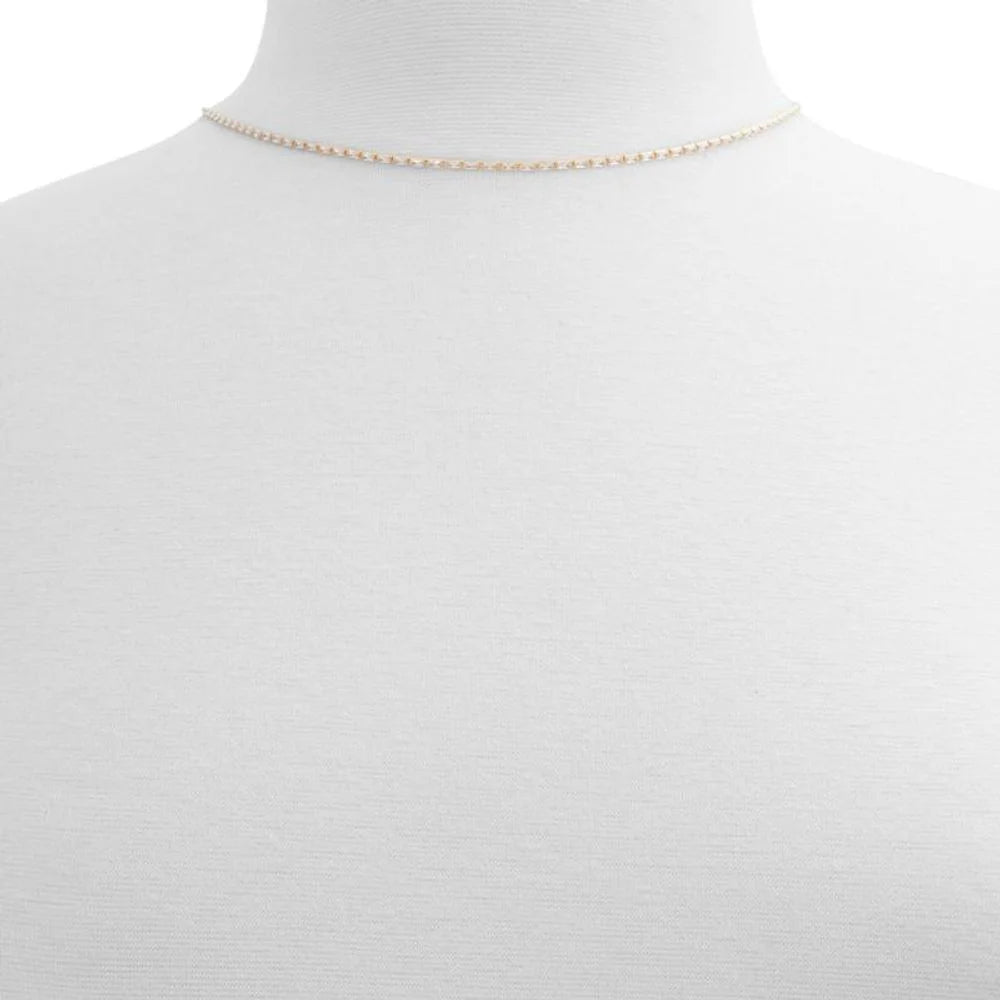 ALDO Gold Elastane Necklace - One Size