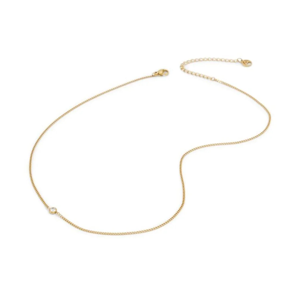 ALDO Gold Elastane Necklace - One Size