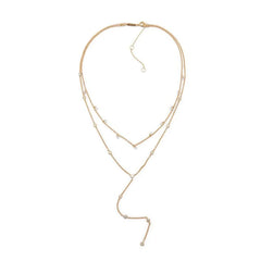 ALDO Gold Elastane Necklace - One Size