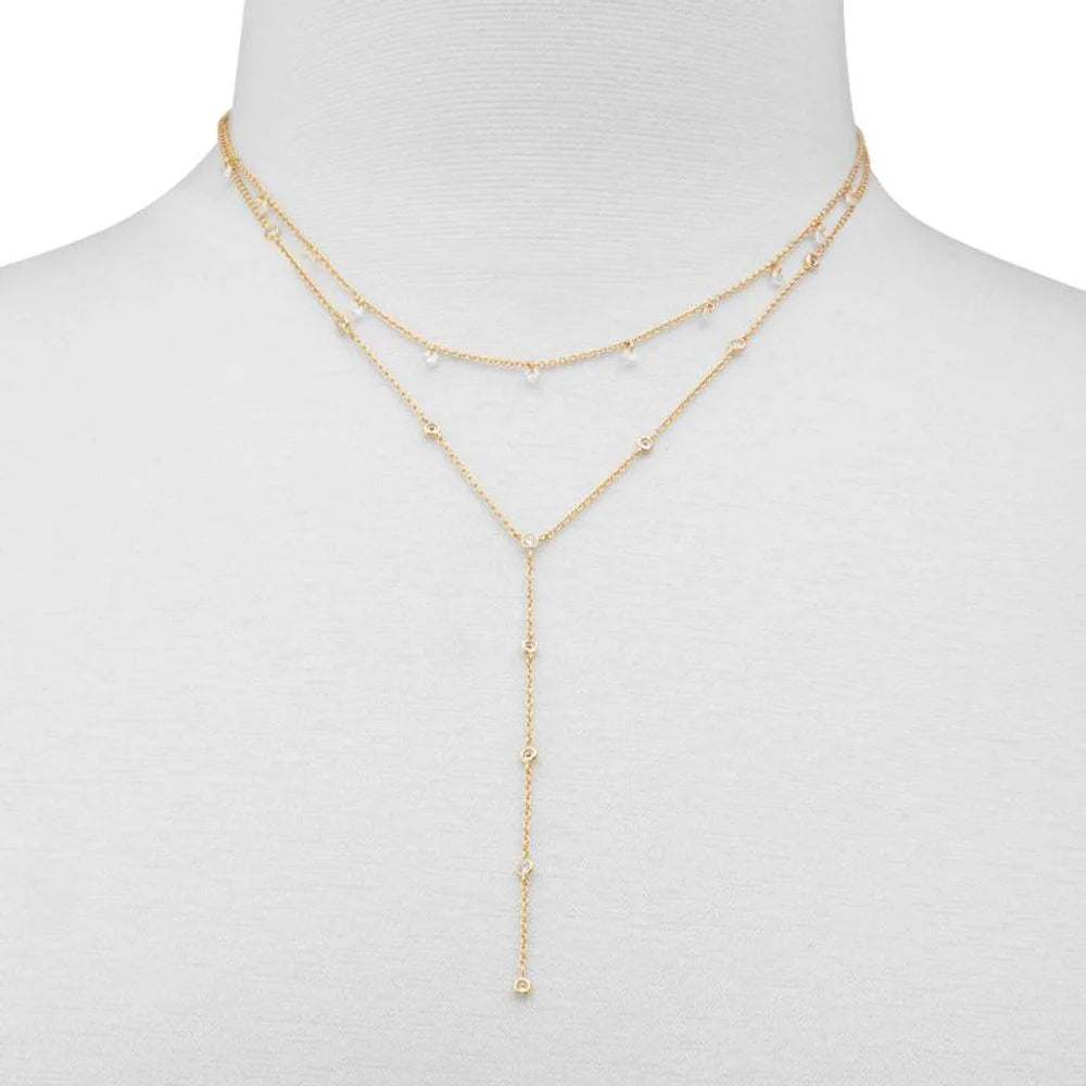 ALDO Gold Elastane Necklace - One Size