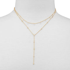 ALDO Gold Elastane Necklace - One Size