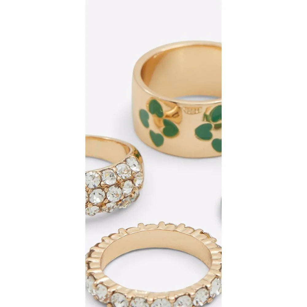 ALDO Green Elastane Ring - L