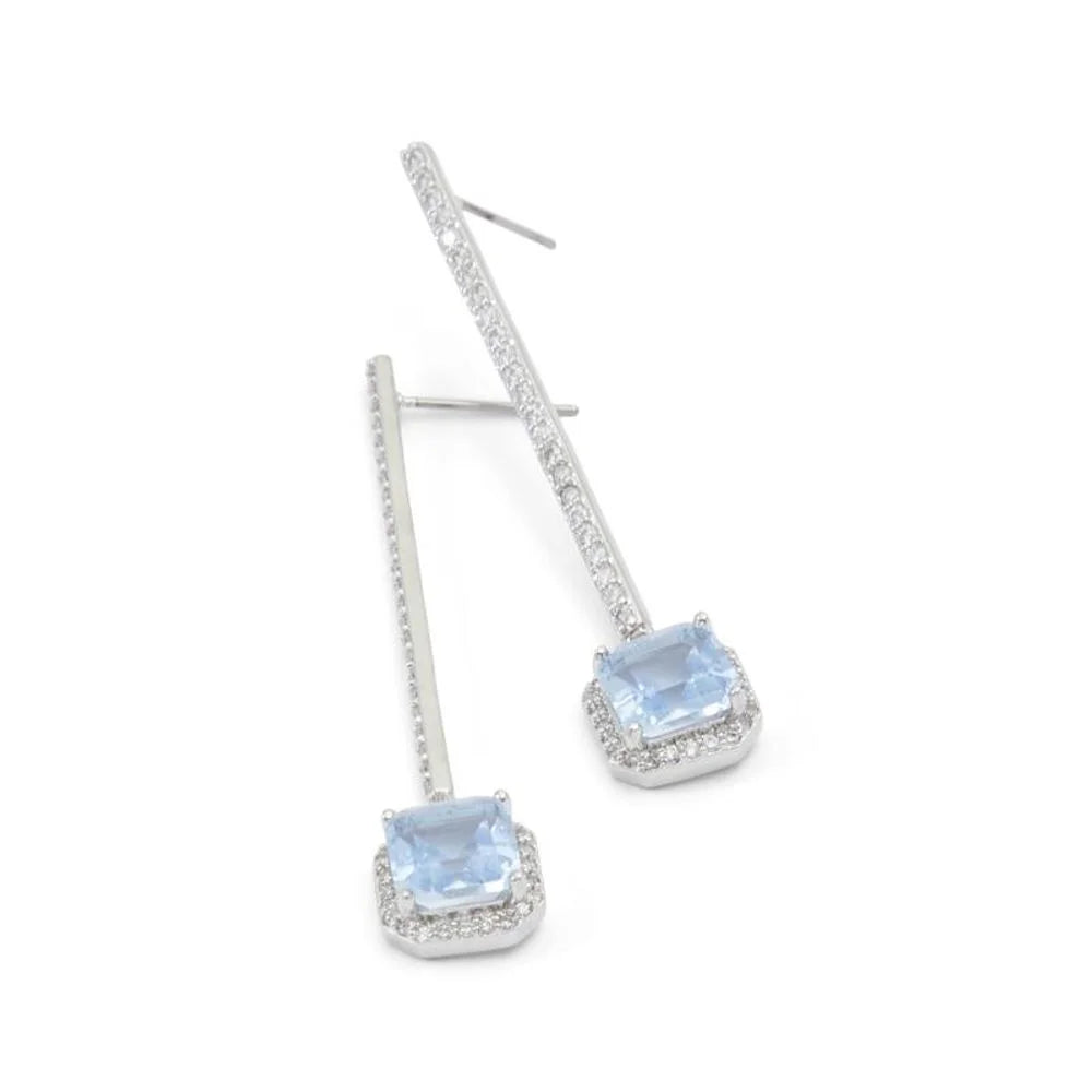 ALDO Light Blue Elastane Earrings - One Size