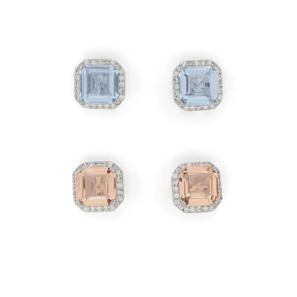 ALDO Light Blue Elastane Earrings - One Size