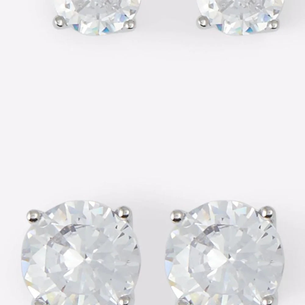 ALDO Silver Elastane Earrings - One Size