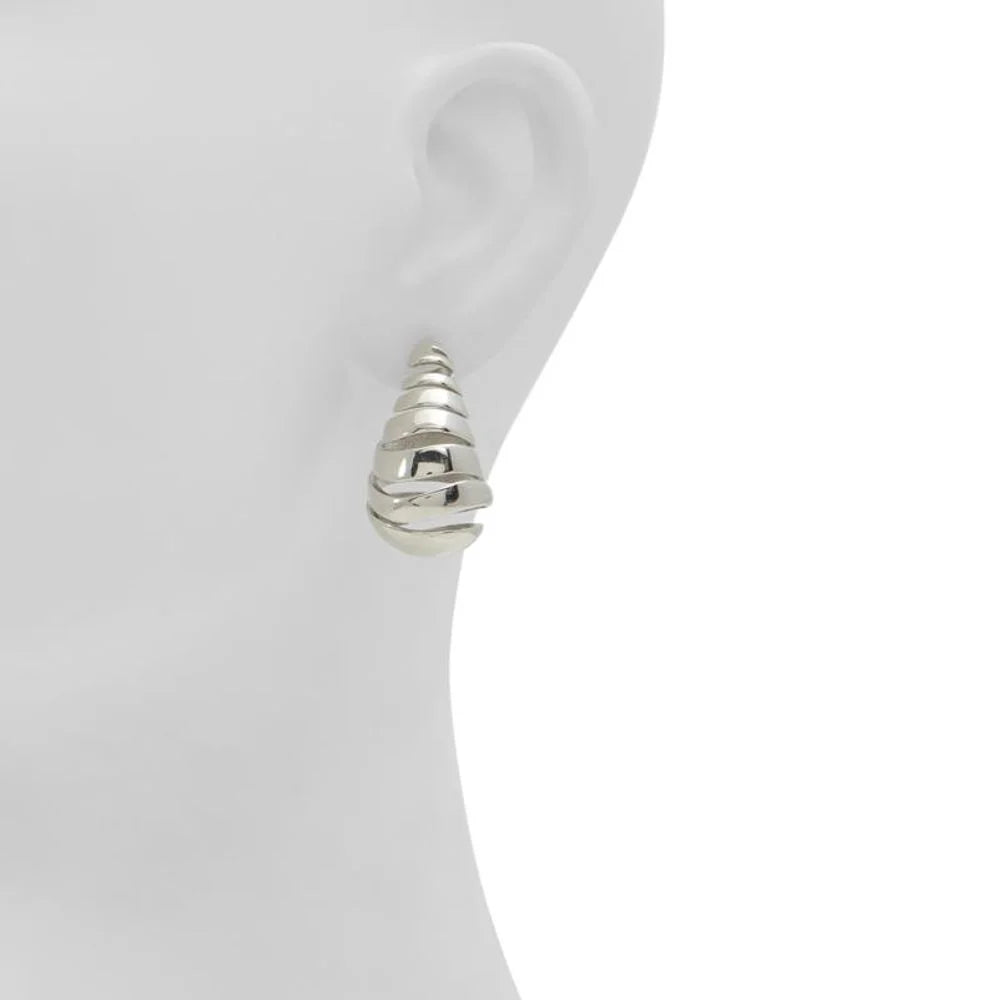 ALDO Silver Elastane Earrings - One Size