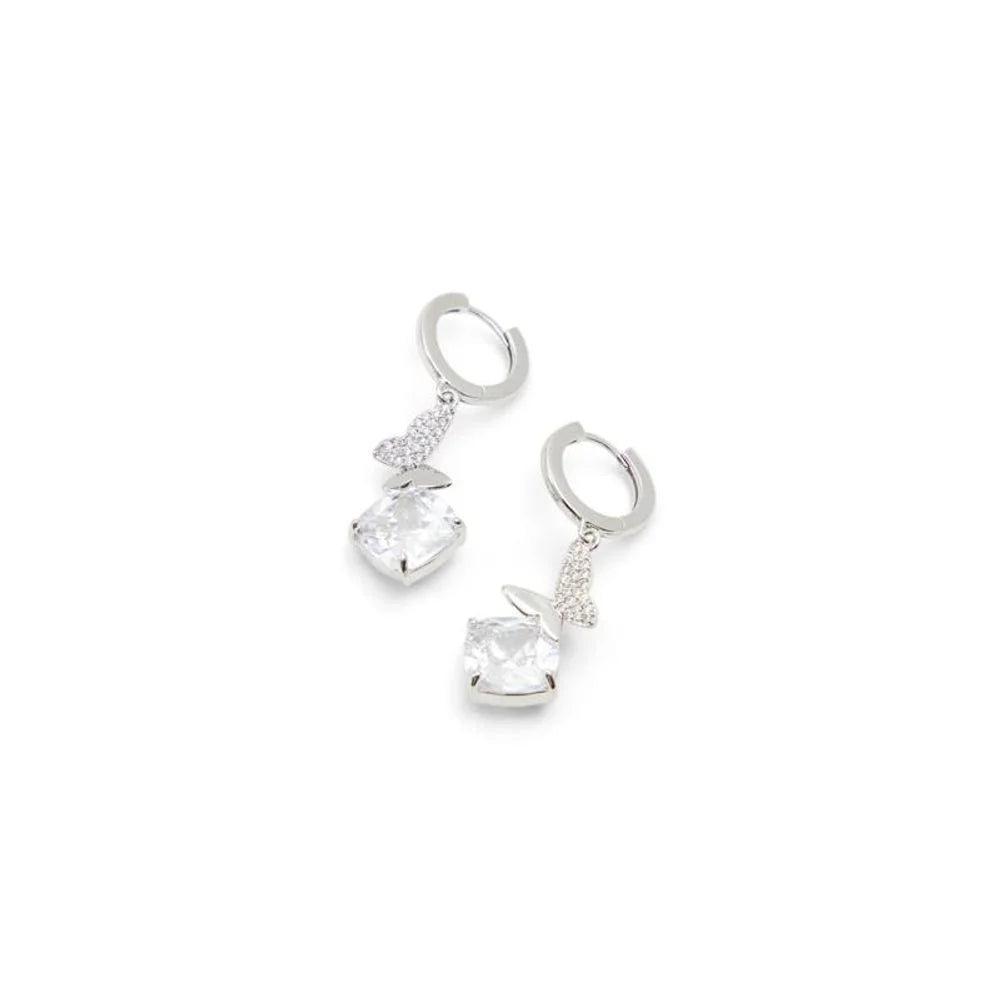 ALDO Silver Elastane Earrings - One Size
