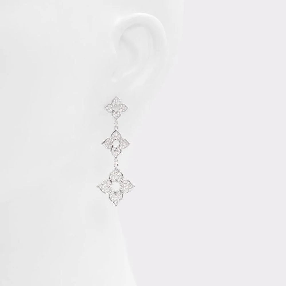 ALDO Silver Elastane Earrings - One Size