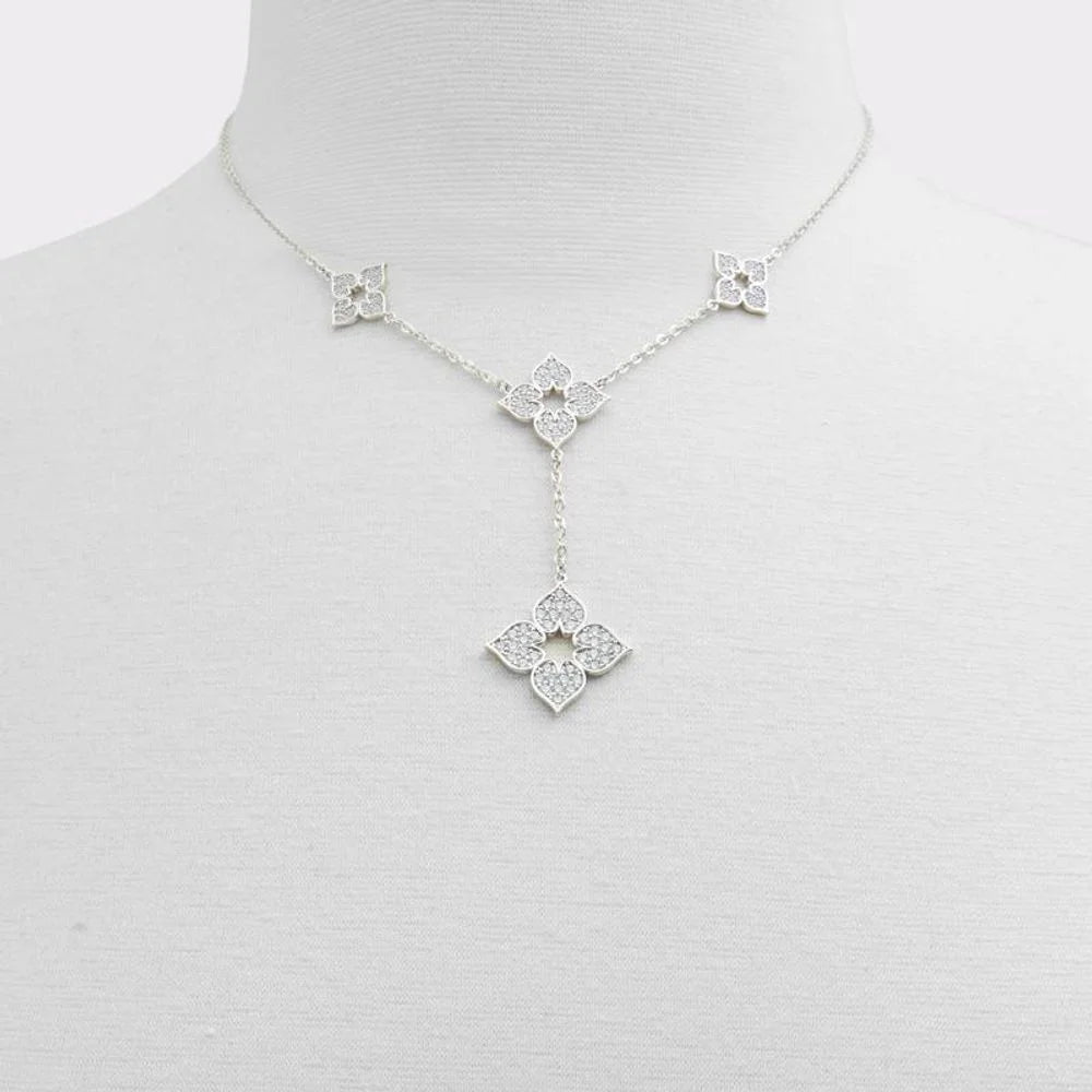 ALDO Silver Elastane Necklace - One Size