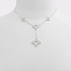 ALDO Silver Elastane Necklace - One Size