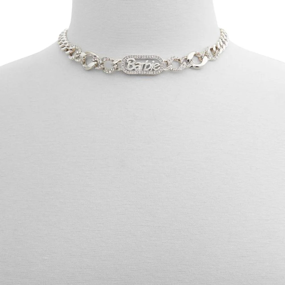 ALDO Silver Elastane Necklace - One Size