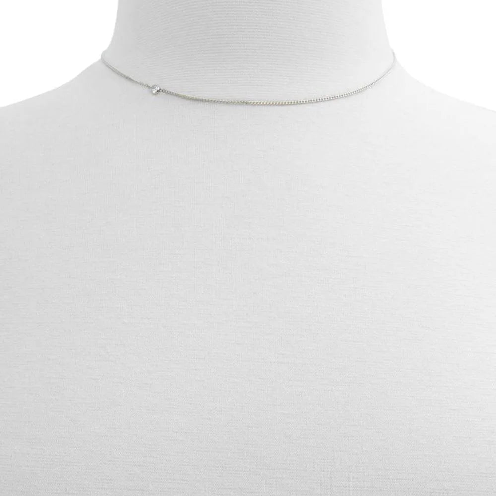 ALDO Silver Elastane Necklace - One Size